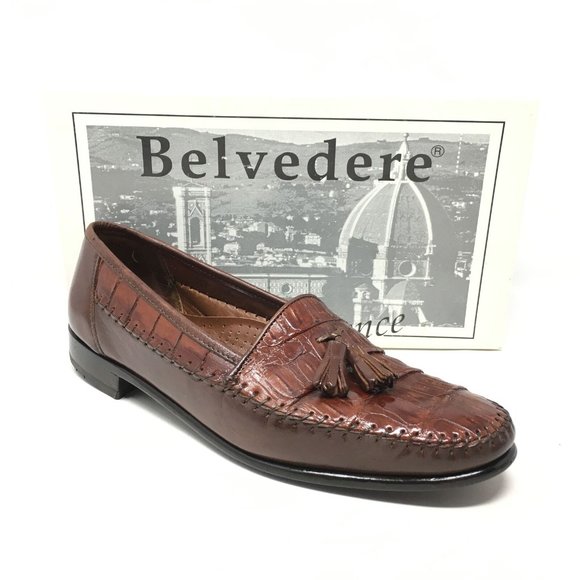 Belvedere Loafers Shoes Size 11.5 Brown Crocodile main image 10